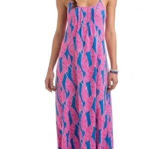 Vineyard Vines Pink and Blue Maxi Dress